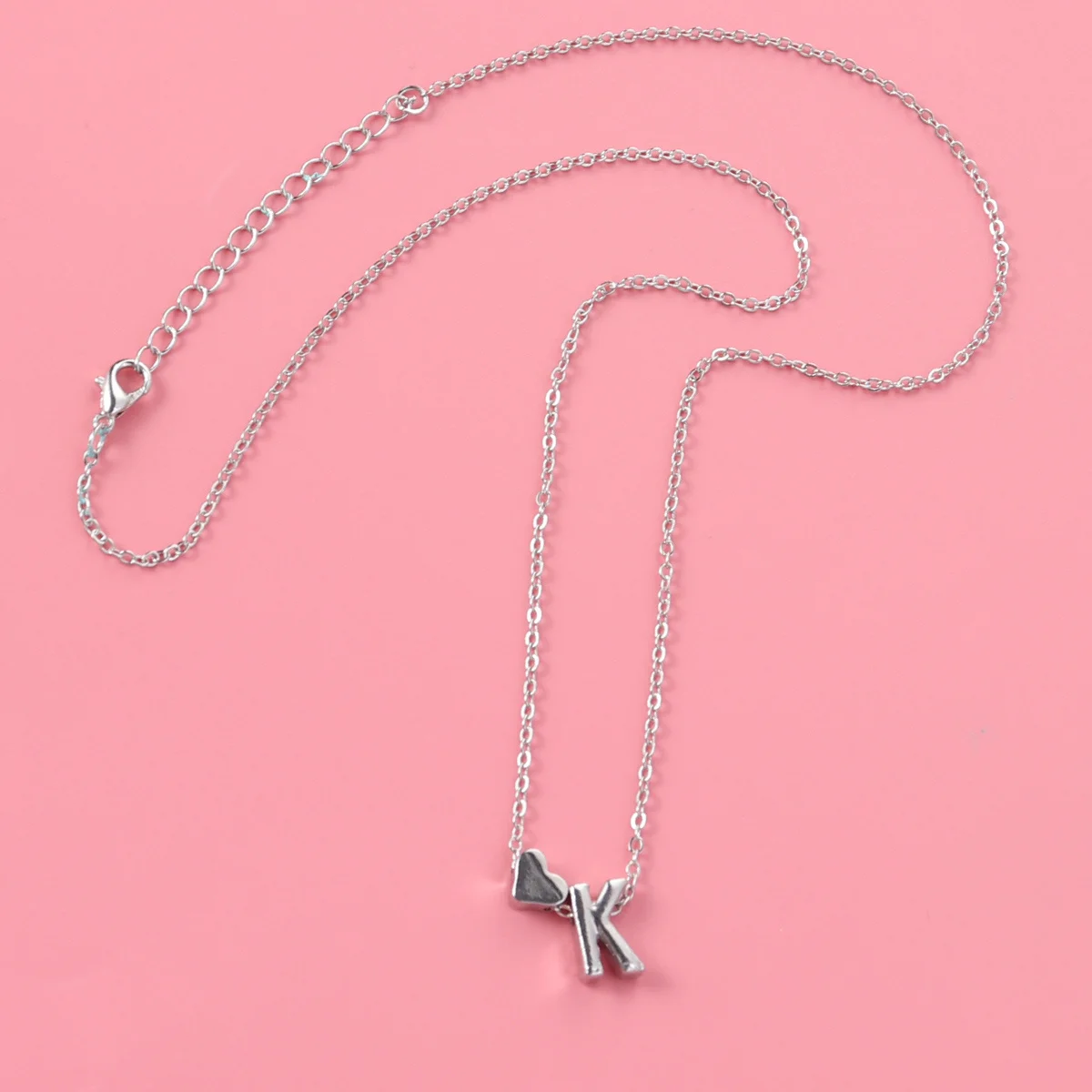 

Peach Shape Letter Alphabet Necklace Elegant Lightweight Personalized Jewelry for Women Letter Necklace Gift for Women