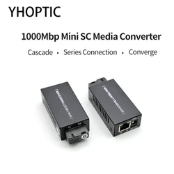 Mini SC Fiber Transceiver Gigabit Fiber Media Converter Small Size MC 1GE1GF 1Pair1A + 1B 1310nm and 1550nm 1Pair 10 m 100m1000m