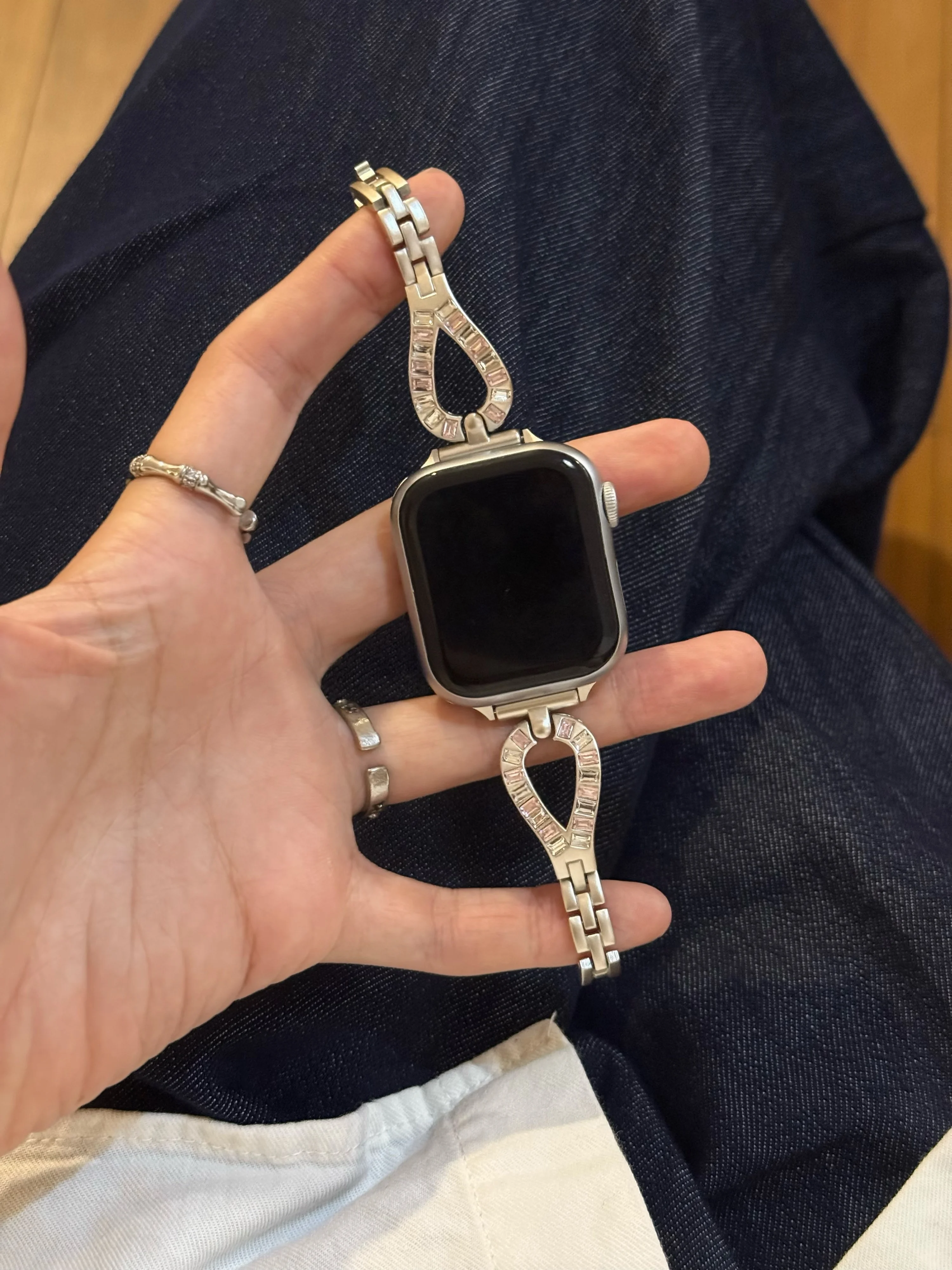 

Waterdrop Diamond Metal Compatible iWatch Strap 38mm 40mm 41mm 42mm 44mm 45mm 49mm Fashion Strap