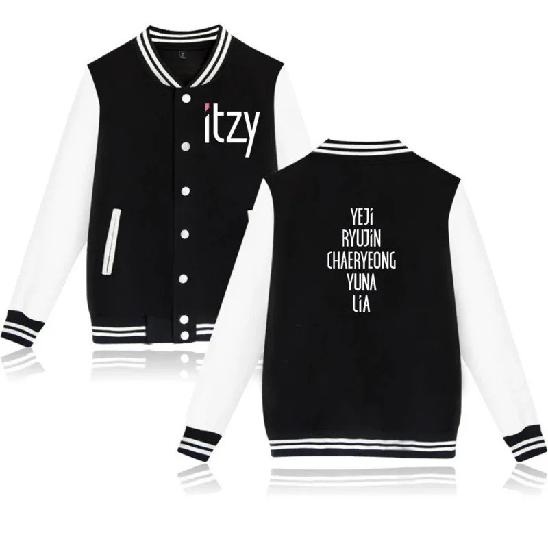 K Pop Kpop Itzy Album Vrouwen Hoodies Sweatshirt Chaeryeong Yuna Ryujin Lia Yeji Honkbaljack Vrouwen Bomberjack K-POP Kleding