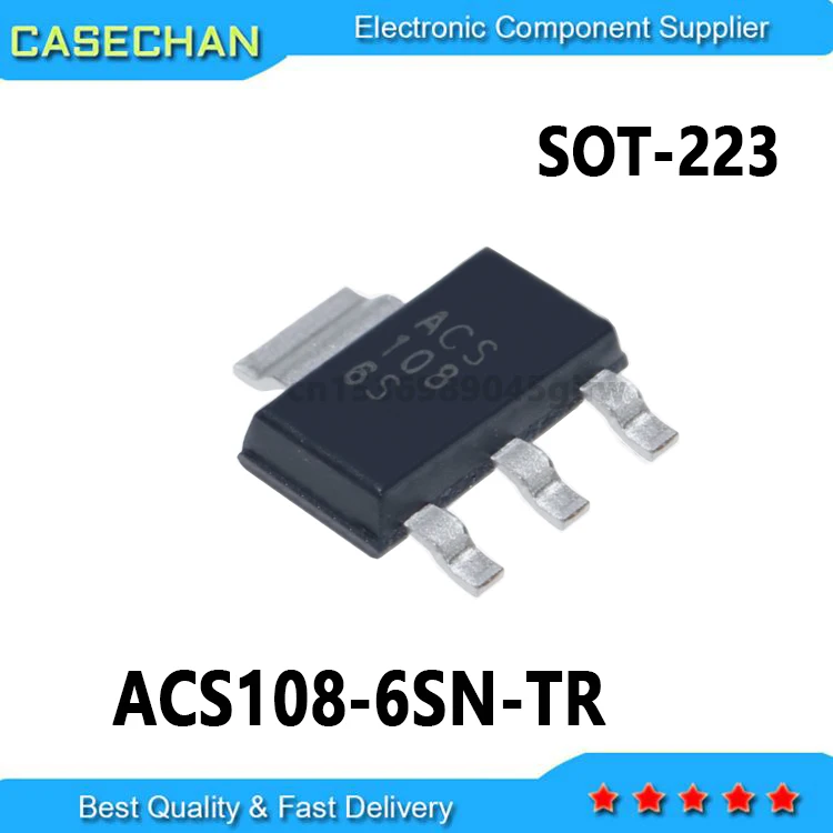 10PCS ACS108-6SN-TR ACS108-6SN ACS108 108-6S SOT-223 0.8A 600V