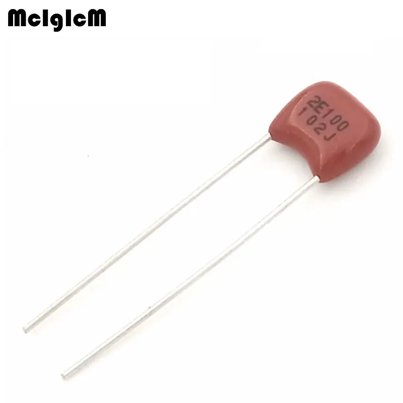 1000 pcs 1000pF 1nF 100V CBB Polypropylene film capacitor pitch 5mm 102 1nF 100V