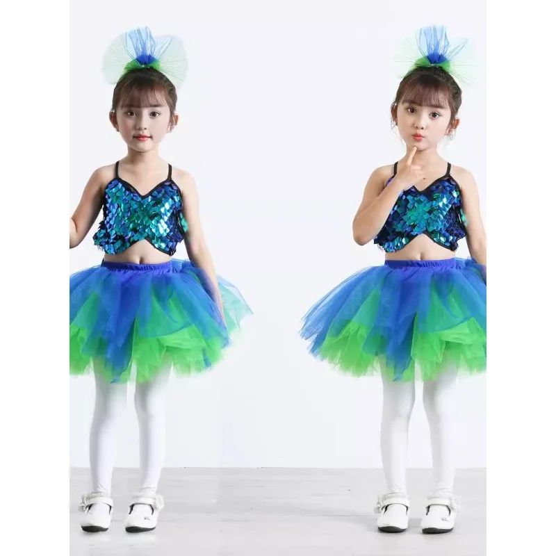 

Children's clothing for June 1st, fluffy gauze skirts, sequins, kindergarten dance costumes