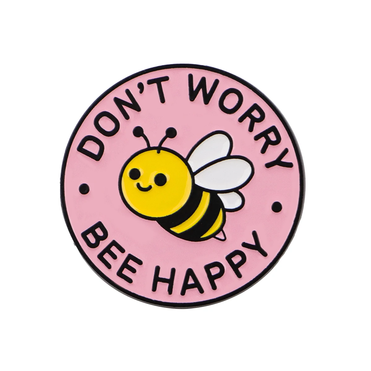 Cute BEE Enamel Pin DON'T WORRY Quotes Brooch Pines Lapel Pins Badge on Backpack Clothing Accessories Fashion Jewelry Gift - view 4