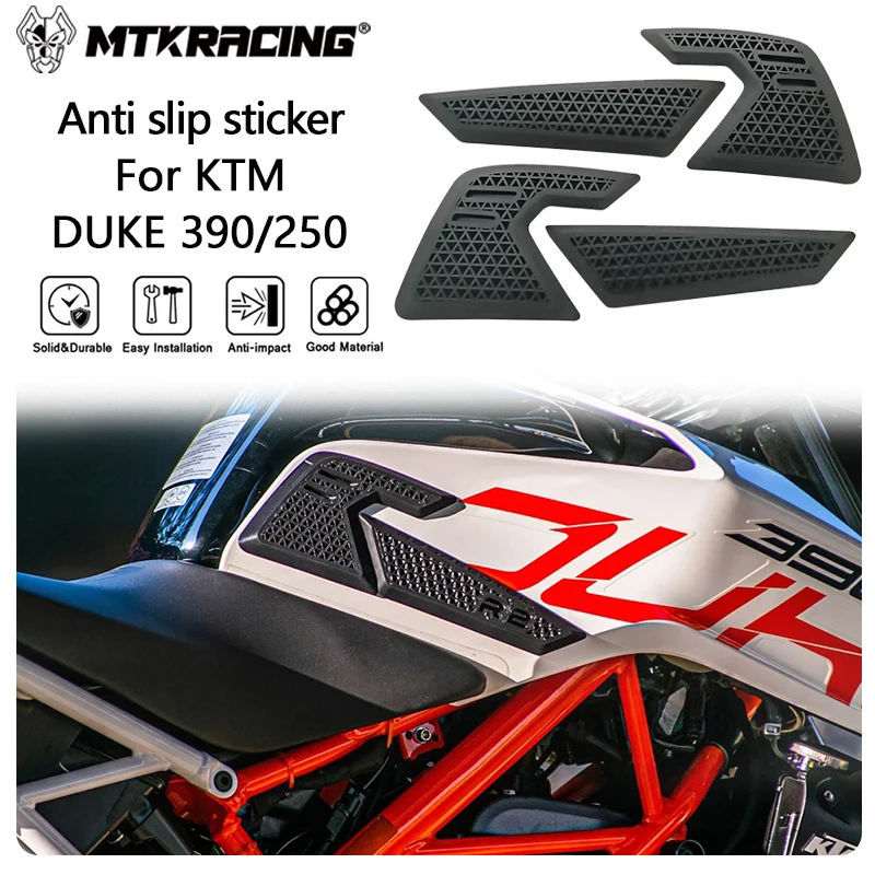 MTKRACING Anti slip sticker For KTM DUKE 390/250 2018-2024 Motorcycle sticker Non-slip Side Fuel Tank Stickers Anti-skid Decal