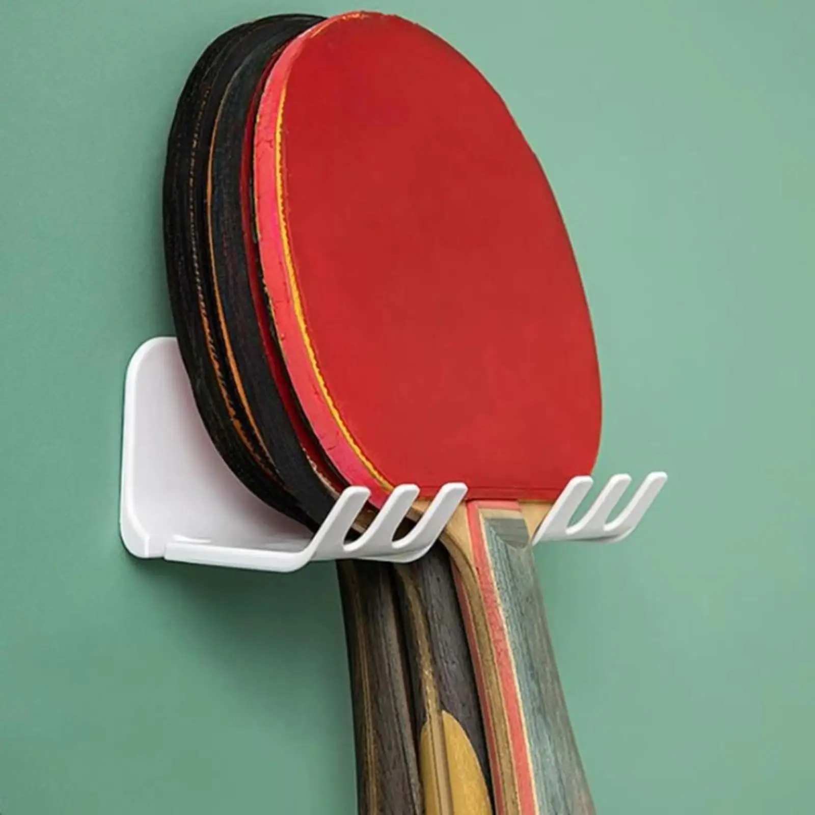 Wall Mounted Racket Rack Ping Pong Paddle Holder Universal Badminton Racket Hook for Home Farmhouse Dorm Living Room Apartment