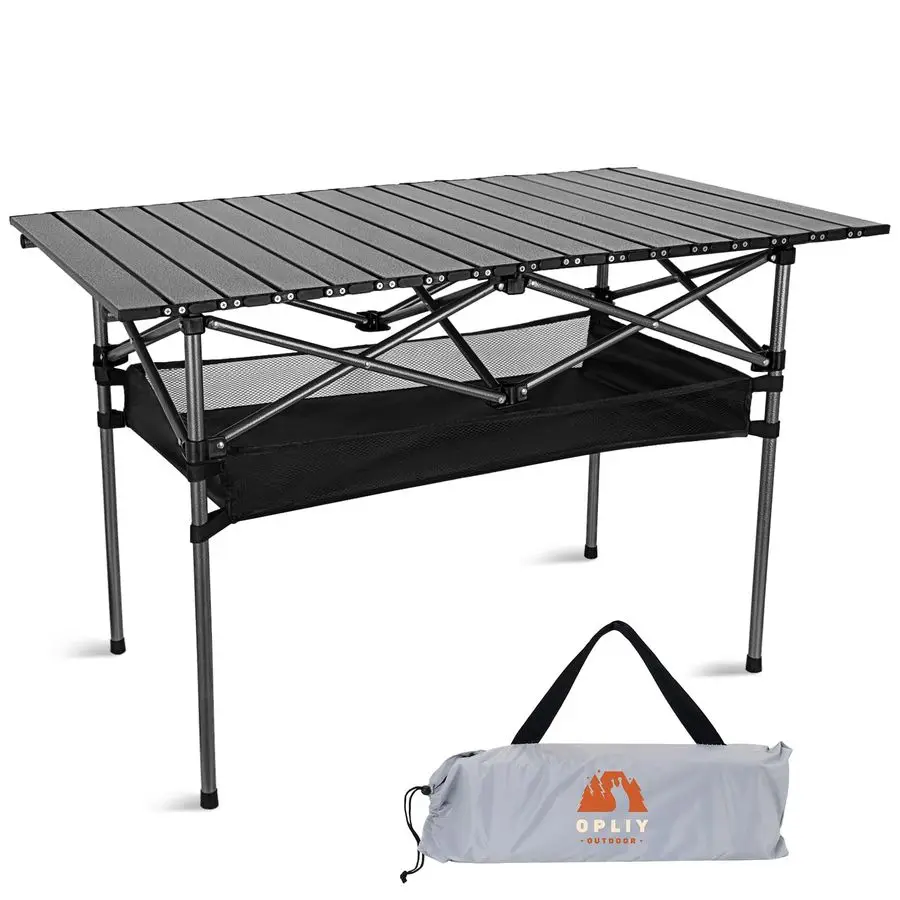 

Portable Folding Camping Table for 46 Persons Aluminum Collapsible Table Lightweight with Carry Bag for Camping, Hiking, Picnics