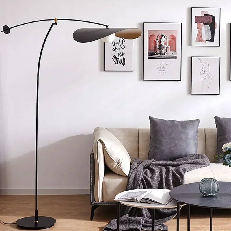 Modern Art LED Long Arm Floor Lamp for Living Room Bedroom Hotel Corner Decor Standing Light Adjustable Home Hanging Lighting