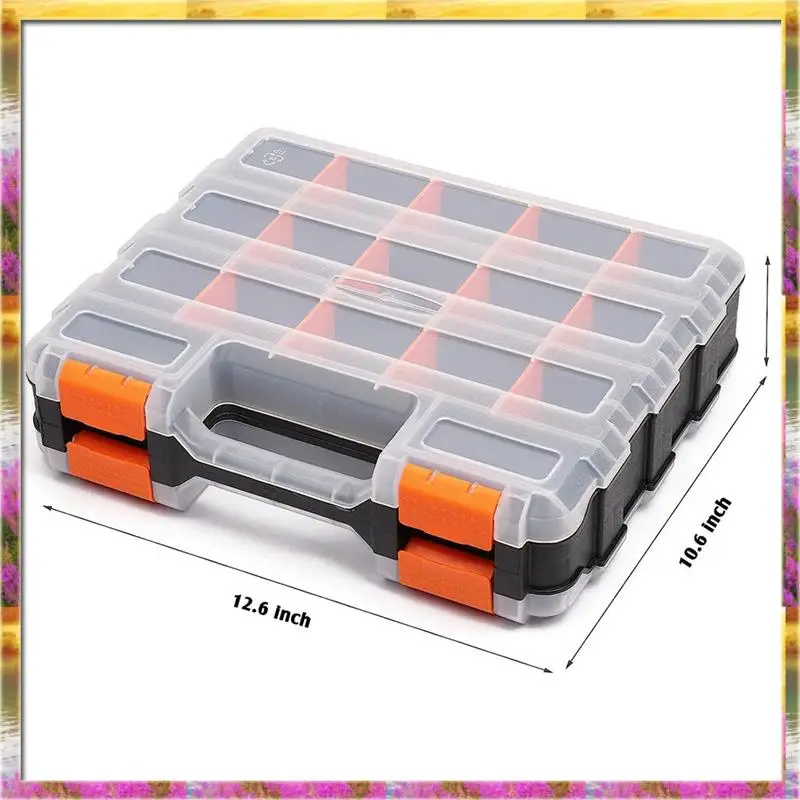 【AB07 Prezzo】 1 PZ Organizzatore di attrezzi a doppia faccia Hardware Scatola di accessori per attrezzi Scatola di parti Cassetta degli attrezzi