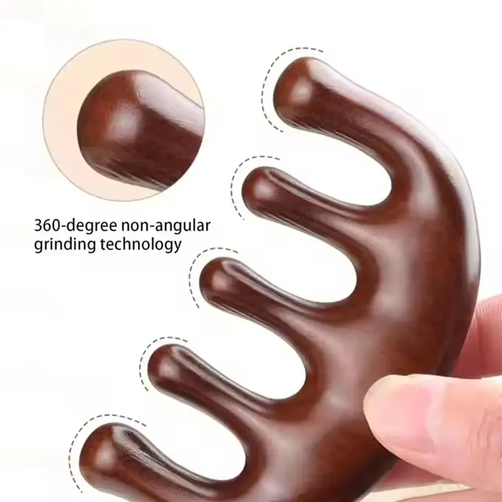 

massager Acupoint Massager Head Sandalwood Hair Comb Scalp Relax Portable Wooden Handle Comb Anti-static Styling Tool