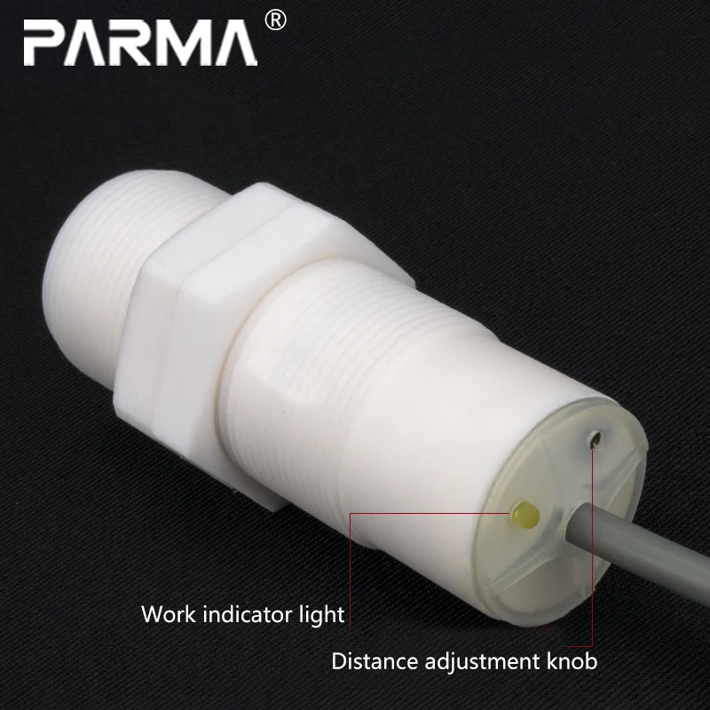 M30 corrosion-resistant capacitive proximity switch, non-metallic induction switch resistant to strong acids and alkalis