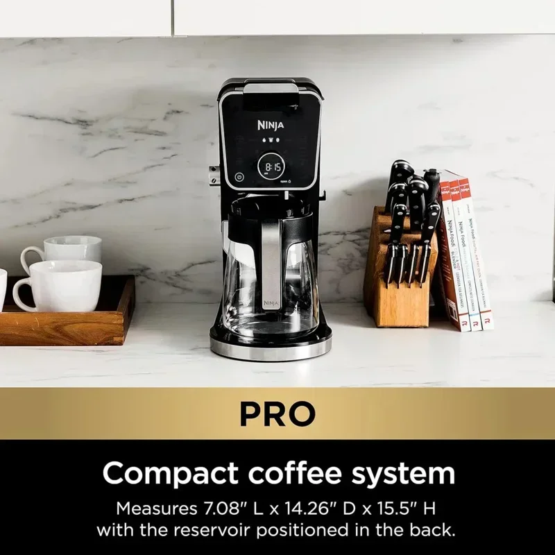 DD2Ninja CFP307 DualBrew Pro Specialty Coffee System,Single-Serve,Compatible with K-Cups & 12-Cup Drip Coffee Maker,Black