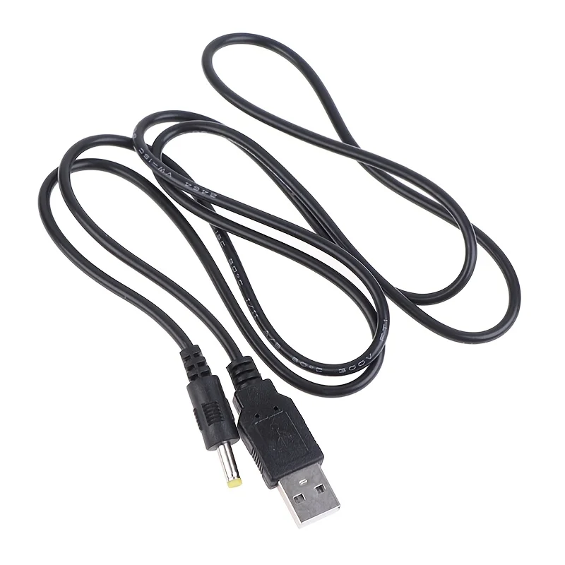 1/2pcs 1.2m 5V USB A to DC Power Charging Cable 4mm x 1.74mm Charge Cord for PSP 1000/2000/3000.