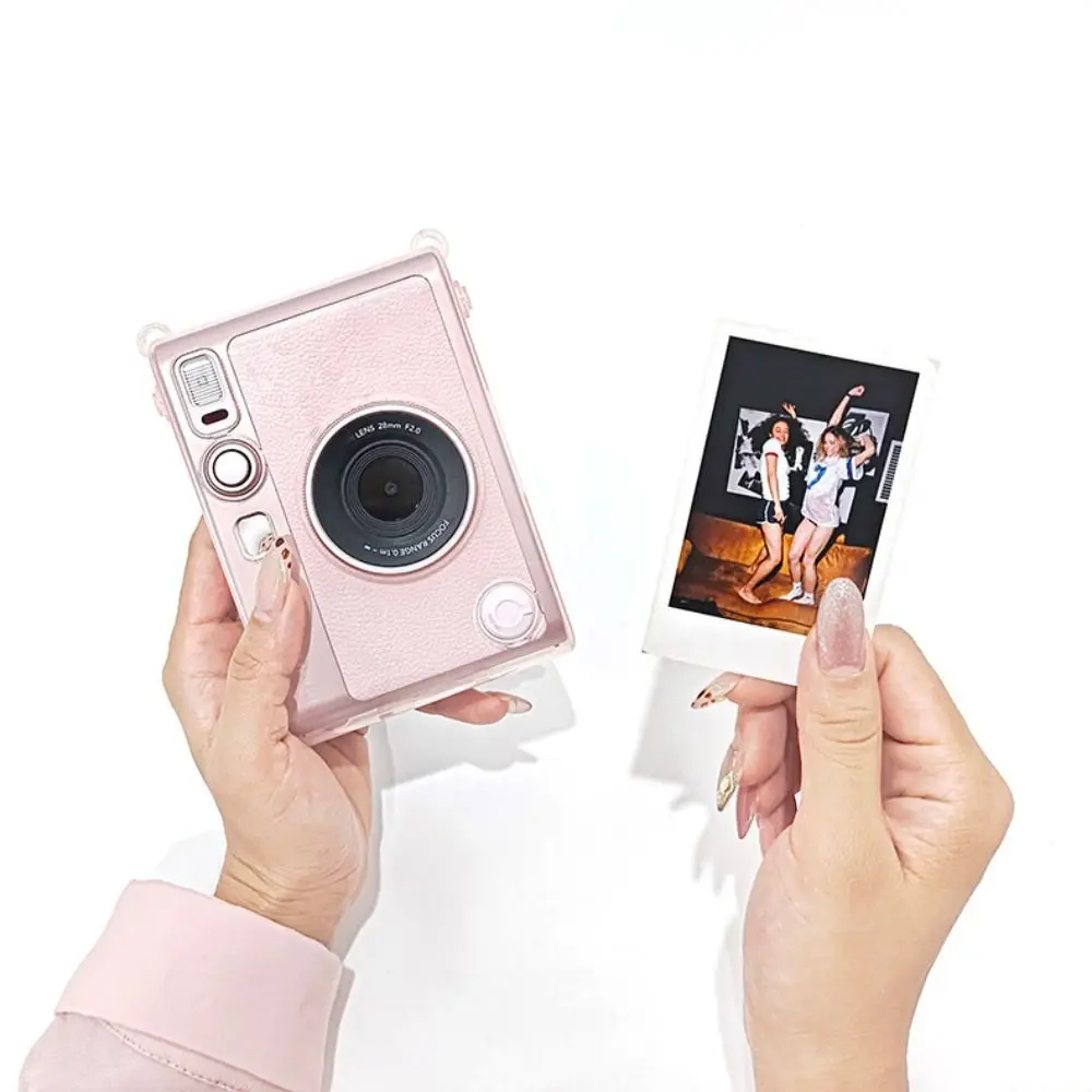 with Pearl Chain Carrying Case Crystal Wear Resistant Protective Cover Portable Hard for Fujifilm Instax Mini EVO view 2