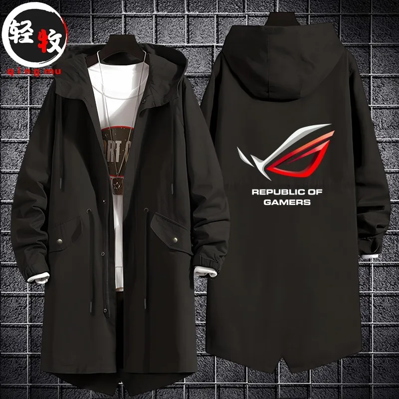 

Модная молодежная ветровка-куртка средней длины с капюшоном из хлопка для осени и зимы от Player's Country