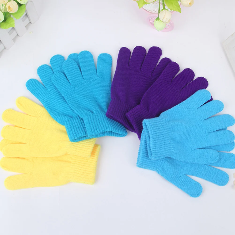

4Pairs Gloves 's High Quality Warm Comfortable Anti-Slip Gloves with Rubber Dot Palms for Cold Weather Play