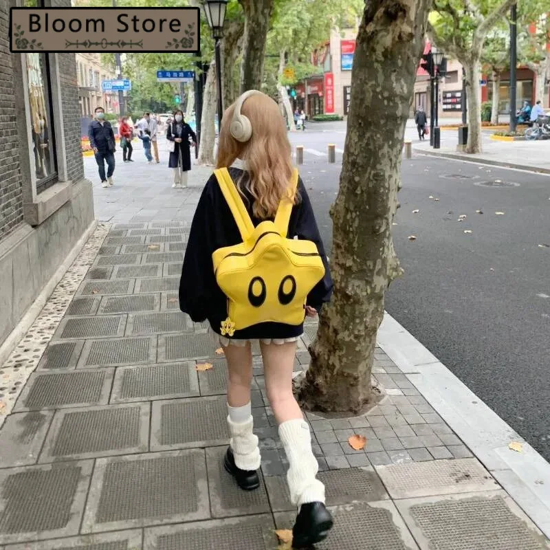 

Big Eyes Star Backpacks Y2k Aesthetic Sweet Cute Casual Student Schoolbag Girls Trendy Kawaii Haruku Japanese Women