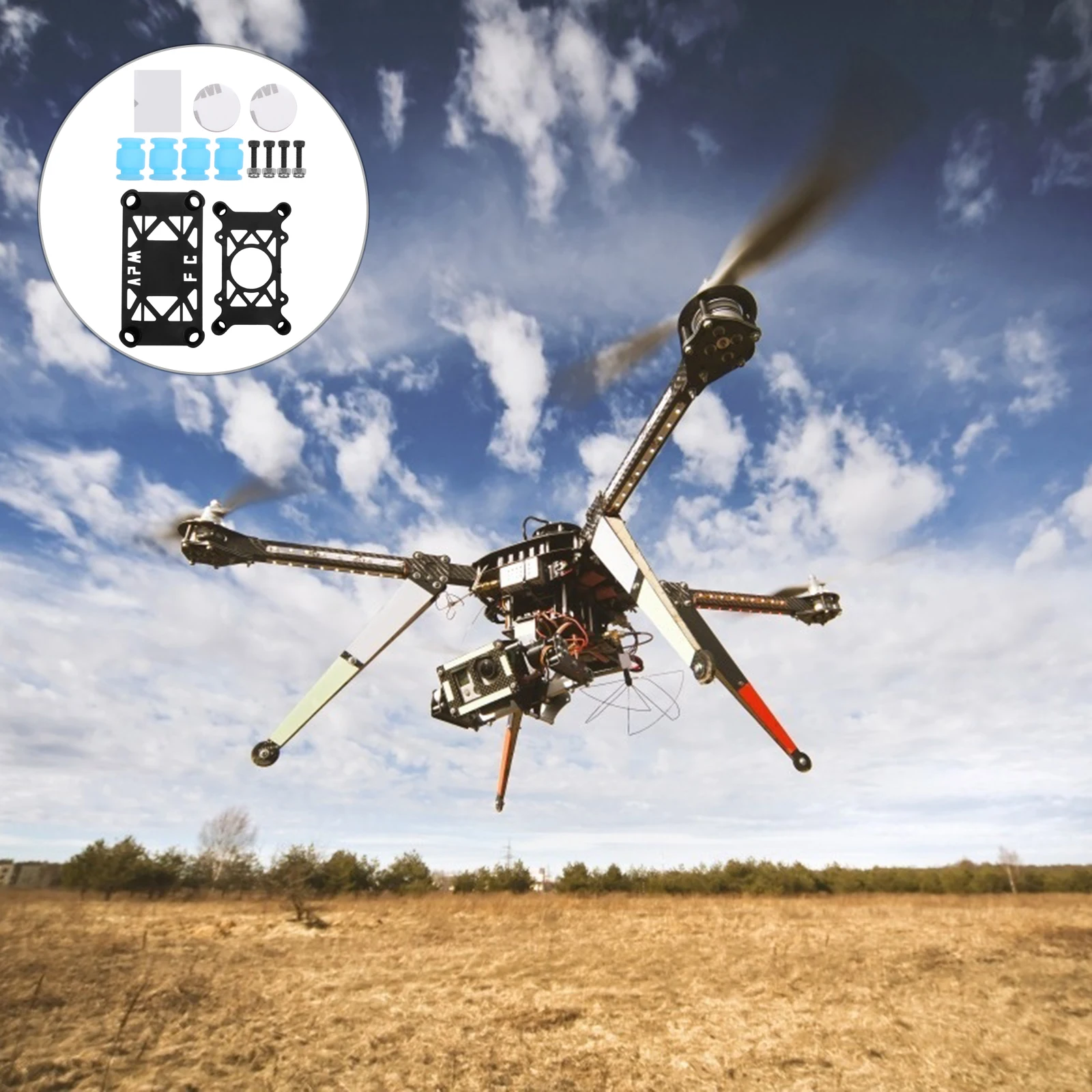 

Plastic Vibration Damping Mount Shocks Absorber Plate for Flight Controller Camera Anti-vibration Board Flush