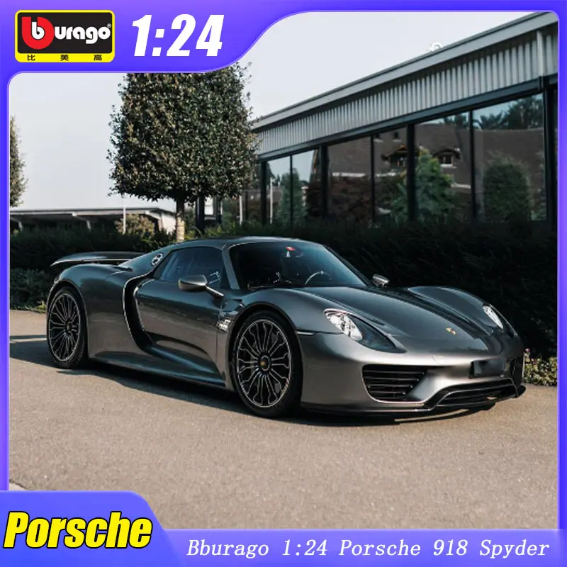 

1:24 Bburago Porsche 918 Spyder 911 Gt3 Sports Model Car Diecast Edition Alloy Luxury Vehicle Toys Decoration Collection Gifts