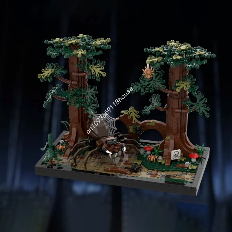 2074 pçs moc floresta proibida cenário harry pottered modelo blocos de construção arquitetura presentes natal diy brinquedo idéia tijolo crianças