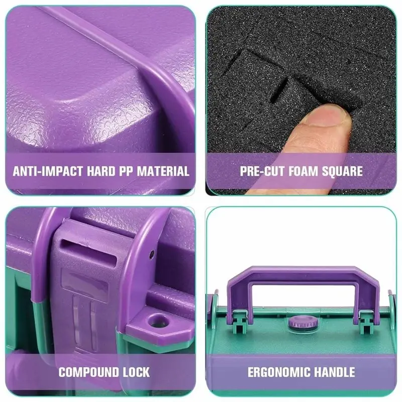 HLZS-Toolbox صندوق حامي السلامة 280X240x130mm المحمولة المنظم الأجهزة تخزين أداة حالة تأثير مقاومة أداة