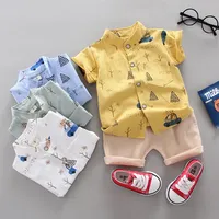 2024 Summer Casual Clothes Fashion Baby Boy's Suit Set Top Shorts 2PCS Baby Clothing Set For Boys Infant Suits Kids Clothes
