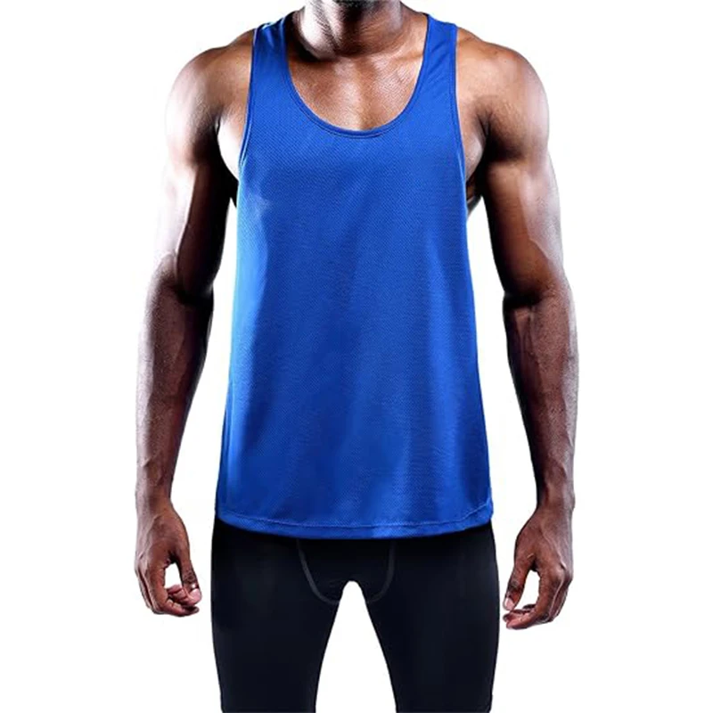 Running Tank Top For Men Quick Dry Workout Sleeveless Shirt Breathable Muscle Singlets Tanktop Training Bodybuilding Sport Vests