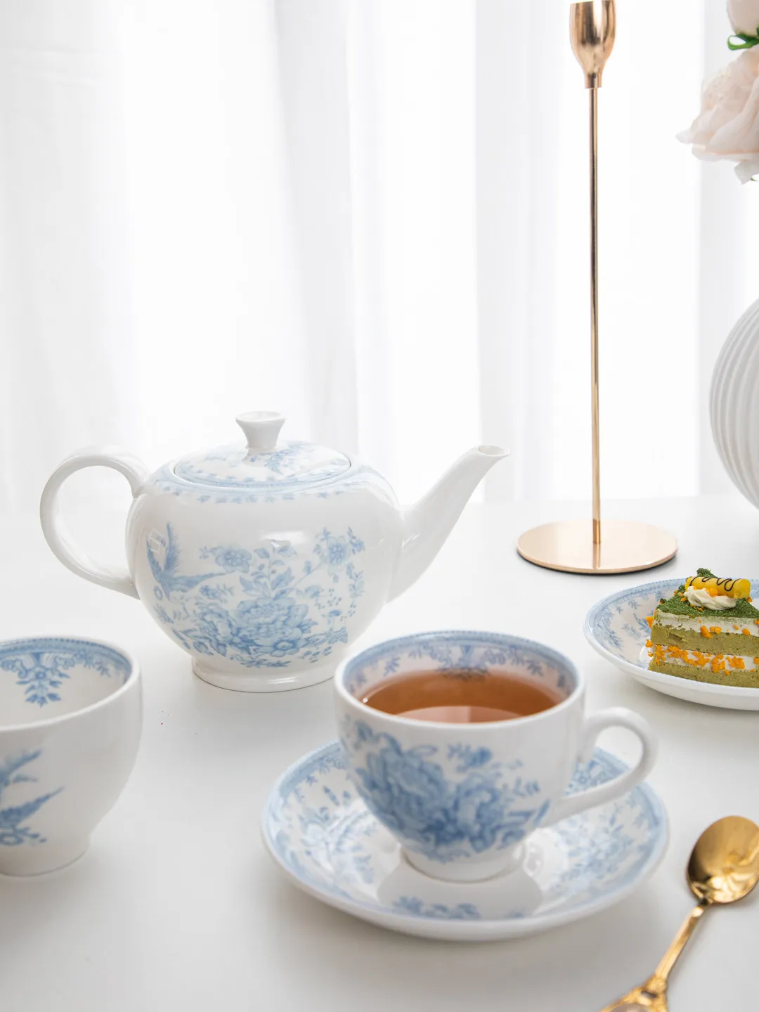 House, retro blue peony aftern - Coffee Tea Jar Set recension och pris