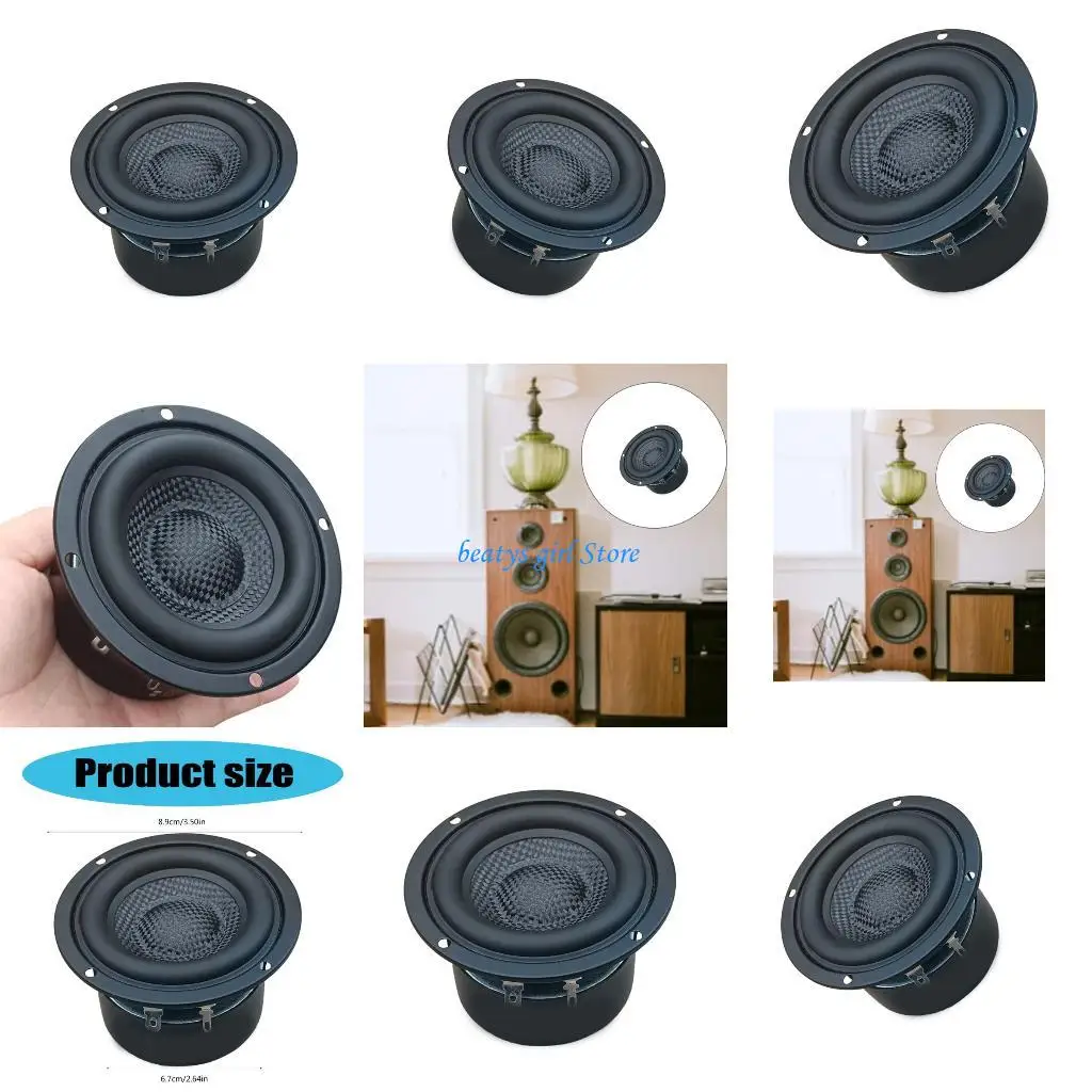 

C7AB 3inch 6Ohm/8Ohm Subwoofer Speaker Rubber Side Speaker Accessories Replacement Part For Home Theater Accessories