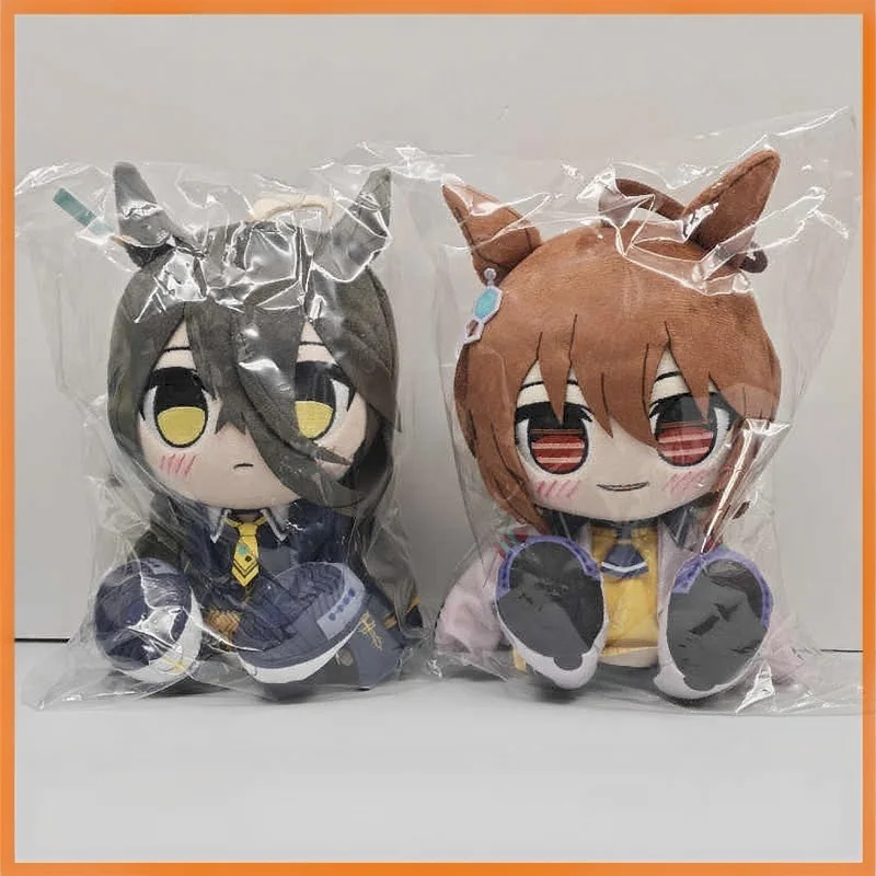 Genuine Uma Musume Pretty Derby Manhattan Cafe Agnes Tachyon Plush Doll Sitting Posture Soft Stuffed Collectible Gift For Fans