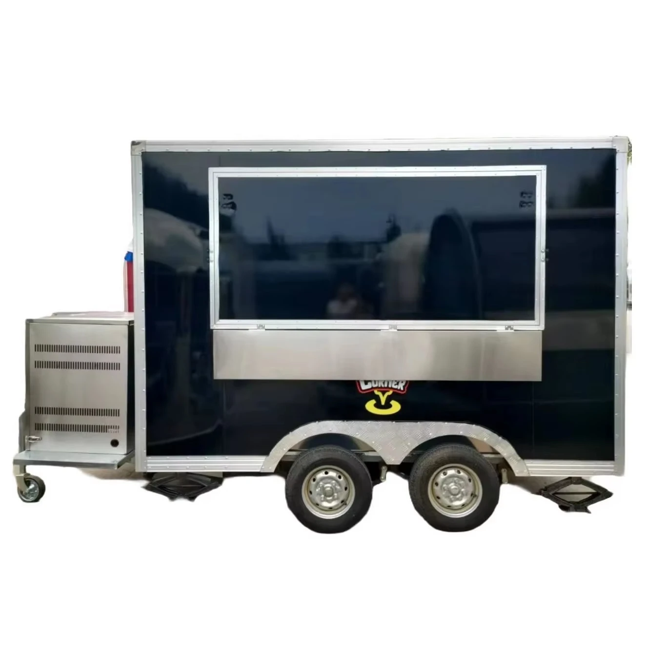 

Custom for Catering Van Mobile Kitchen Vendor Square Trailer Concession Food Trailer for BBQ for Mobile Catering Busine