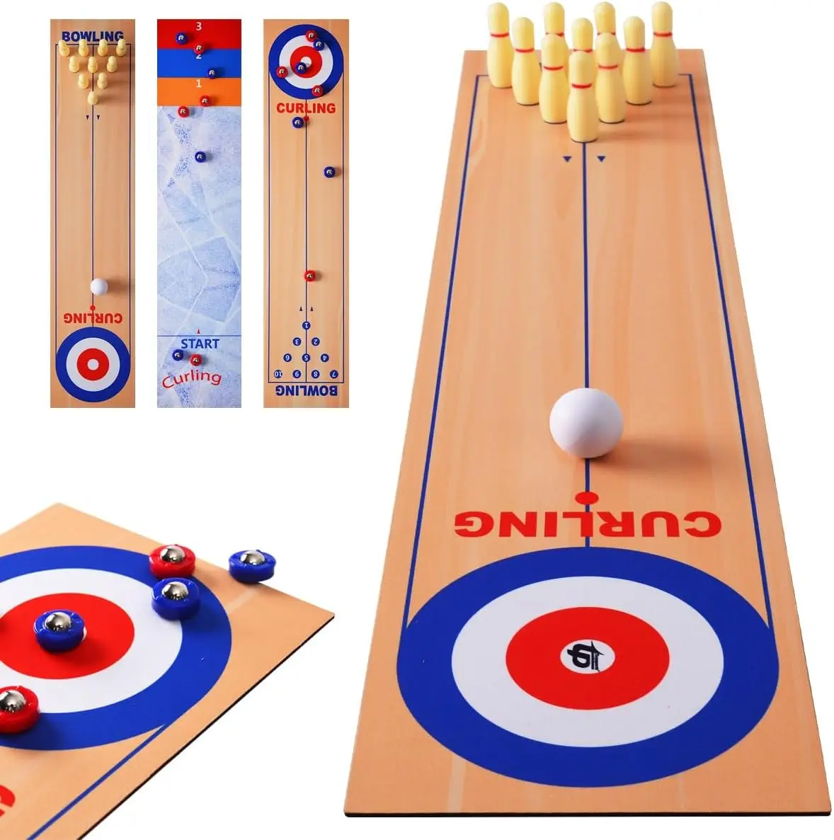 

3 Combination 1 Bowling game Bowling table mat portable cold water jug game Desktop family game