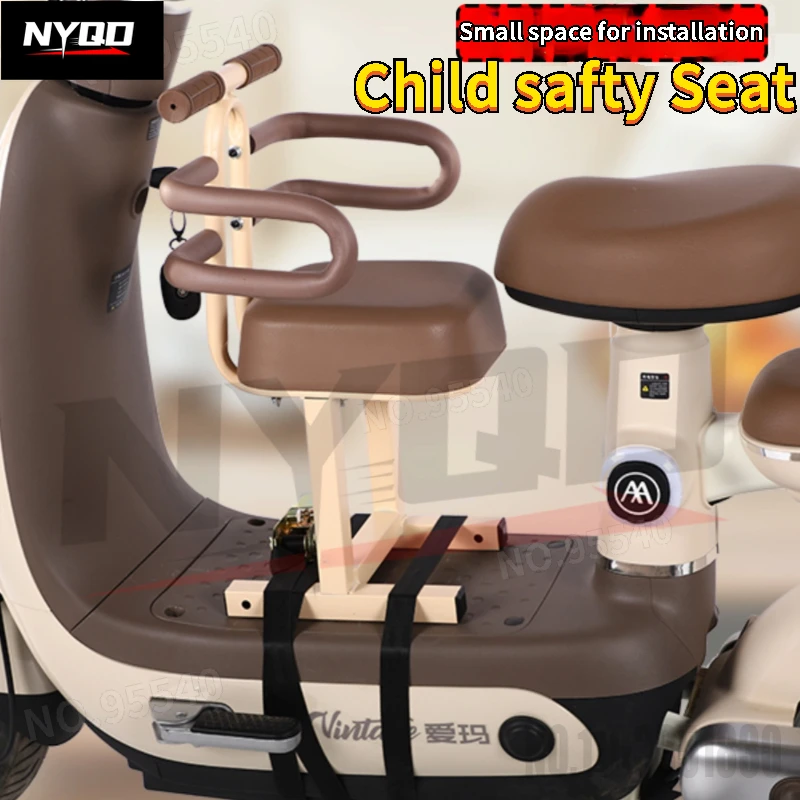 Electric vehicle child front seat universal battery pedal motorcycle safety seat child safety belt for0.6--12ages