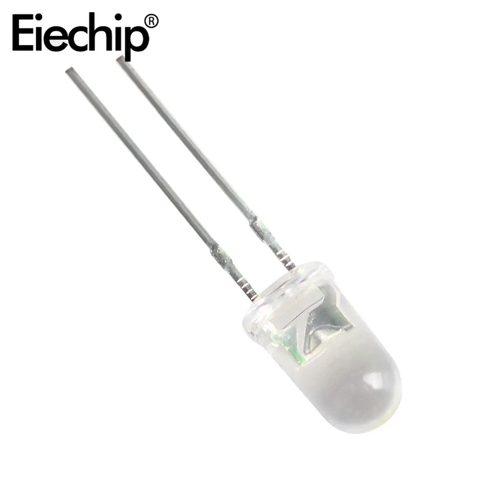 50 pz LED diodo 5MM blu verde arancione rosso bianco giallo F5 Led emissione di luce elettronica di consumo