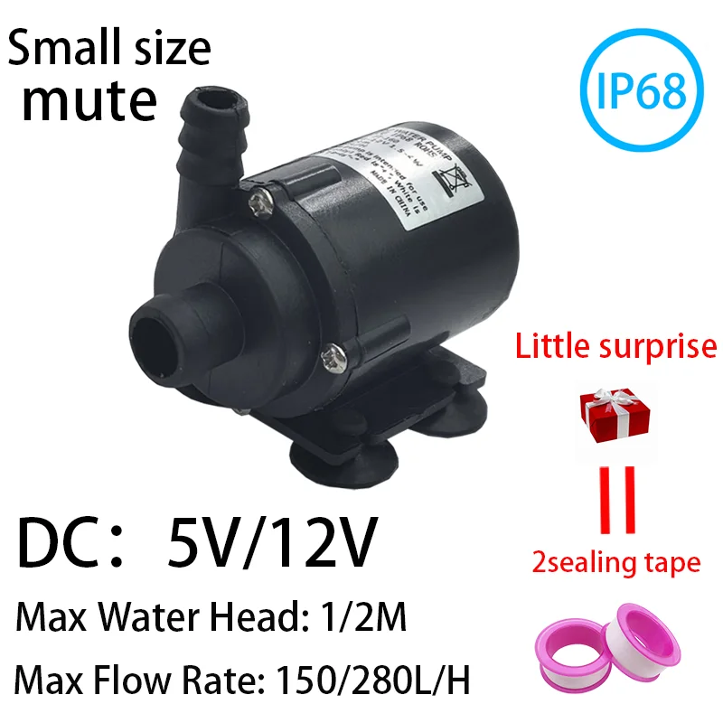 

IP68 ultra small DC brushless water pump 280L/H DC6-12V pet water dispenser rockery water landscape fish tank widely used