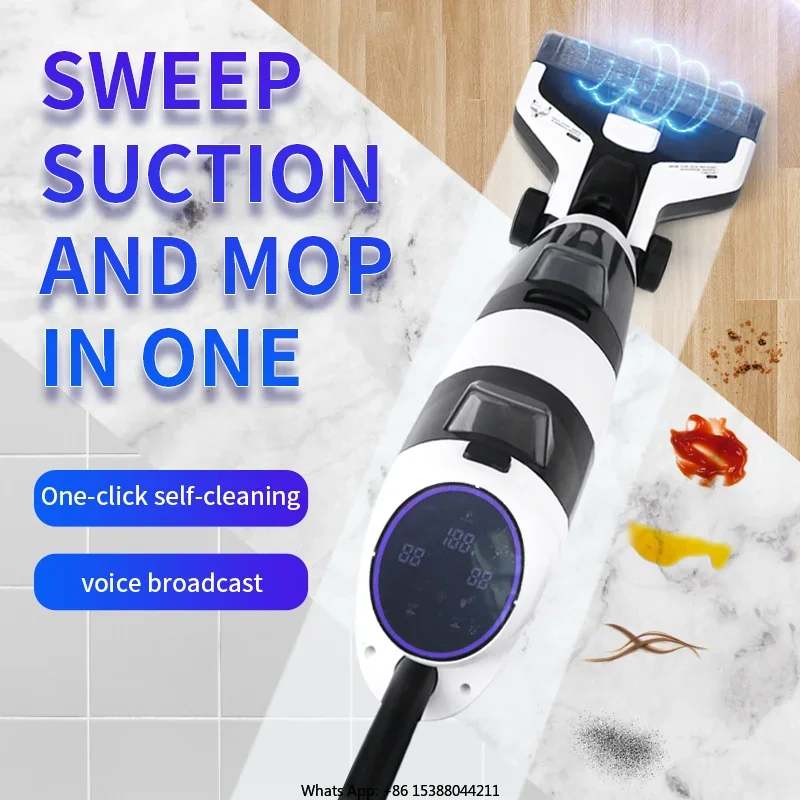 With LED Screen Wet Dry Vacuum Cleaner Upright Water Suction Handheld Lightweight Vacuum Cleaner With Mop Function