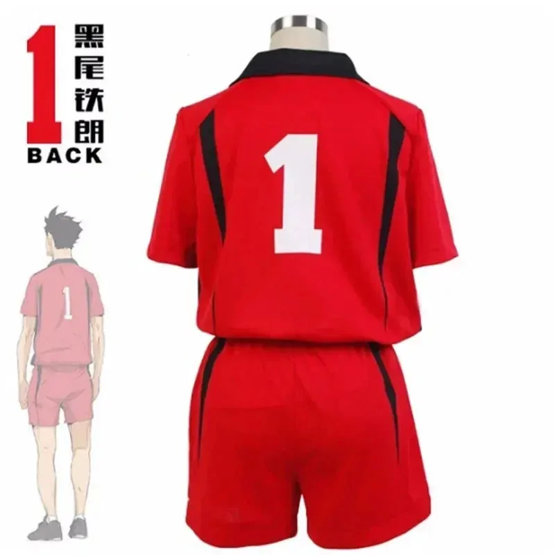 DY20Haikyuu!! Nekoma Lycée Cosplay GelNo 1 Tetsurou Kuroo No 5 Kenma Kozporcelaine Cosplay Jersey Pakaian Olahraga Seragam Ukuran S-XXL