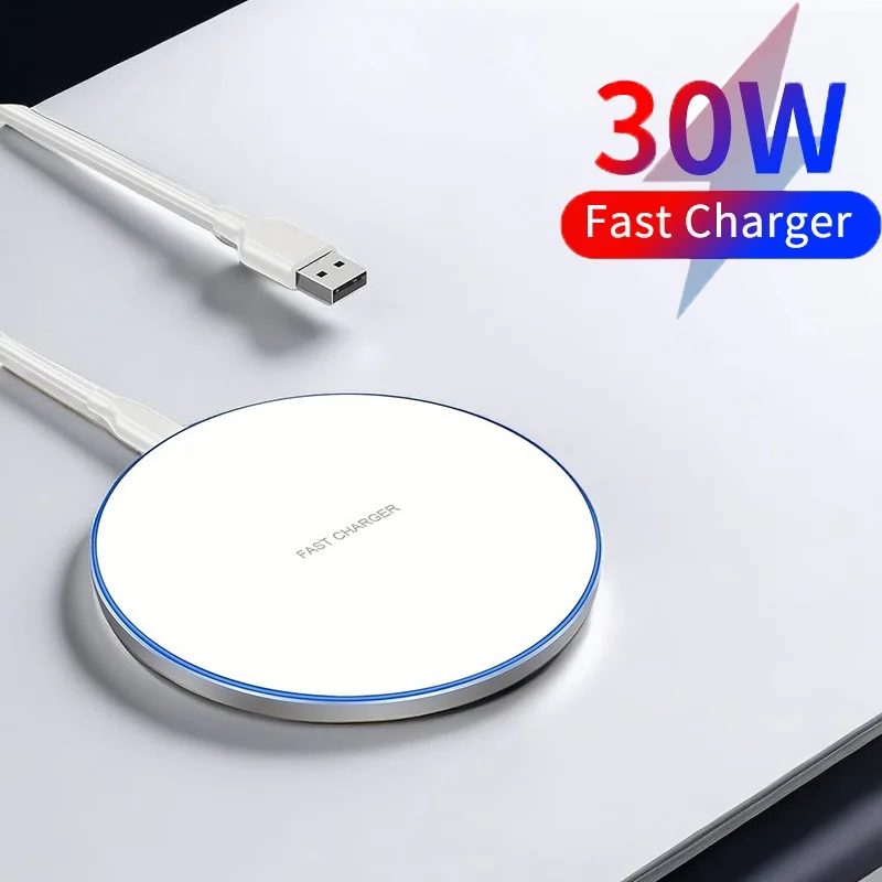 

Магнитная беспроводная зарядная станция 30W для iPhone 16 15 14 13 12 11 Pro Max, настольная беспроводная зарядка, быстрая магнитная зарядка