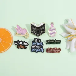 Romantic Magic Enamel Pin Magic book potion butterfly wings key beautiful brooch Bag Accessories Metal Badge Jewelry Wholesale
