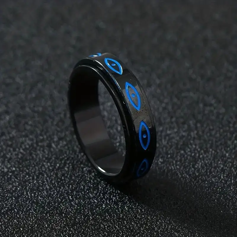 New Men's Fashion Stainless Steel Ring Simple Rotable Ring Vintage Punk Style Dating Wedding Ring Women's Men's Accessories