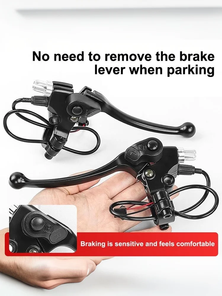 

Ultralight Bicycle BMX Brake Handle Electric Bike Cycling Brake Levers V/Disc Brake Handle With Wire Power-off Switch Accessor·