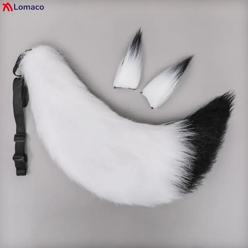 Oreilles de queue de renard en peluche Lolita pour femmes et filles, T64.avec ceinture, épingles à cheveux d'oreille de chat, accessoires de cosplay Anime, jouets, accessoires, sexy, charmant