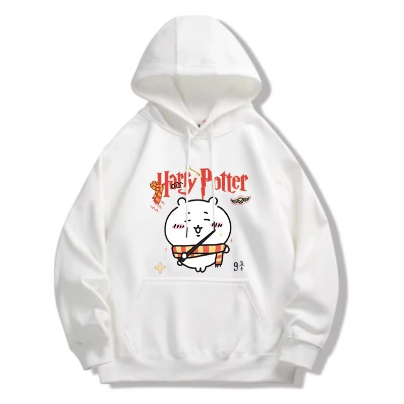 

Sanrio Chiikawa милый мультяшный принт пара свитер с капюшоном осень-зима одежда с длинными рукавами Tide подростковый универсальный модный свитер