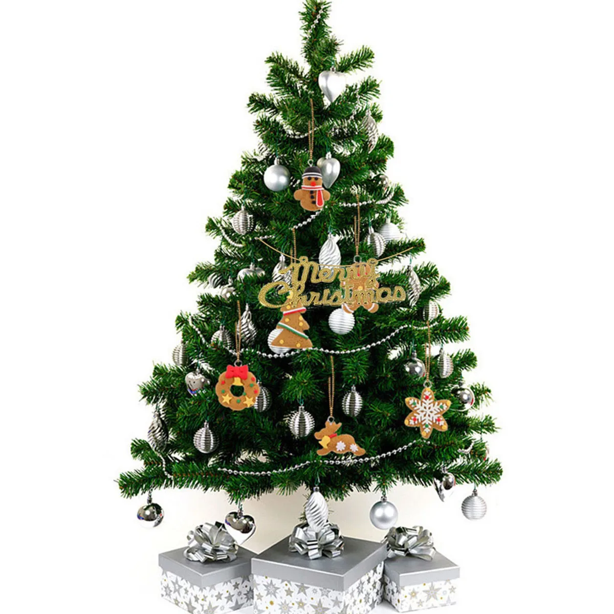 

Glitter Christmas Hanging Ornament Letter Plate Decoration Christmas Letter Card Silver Reusable Party Wedding Hotel Bar Decor