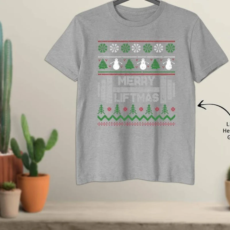 عيد ميلاد سعيد ليفتماس مضحك X-Mas Pun الصالة الرياضية تجريب تي شيرت حمل حقيبة الرجال الملابس خمر تي شيرت Harajuku تي شيرت تي شيرتات قطن