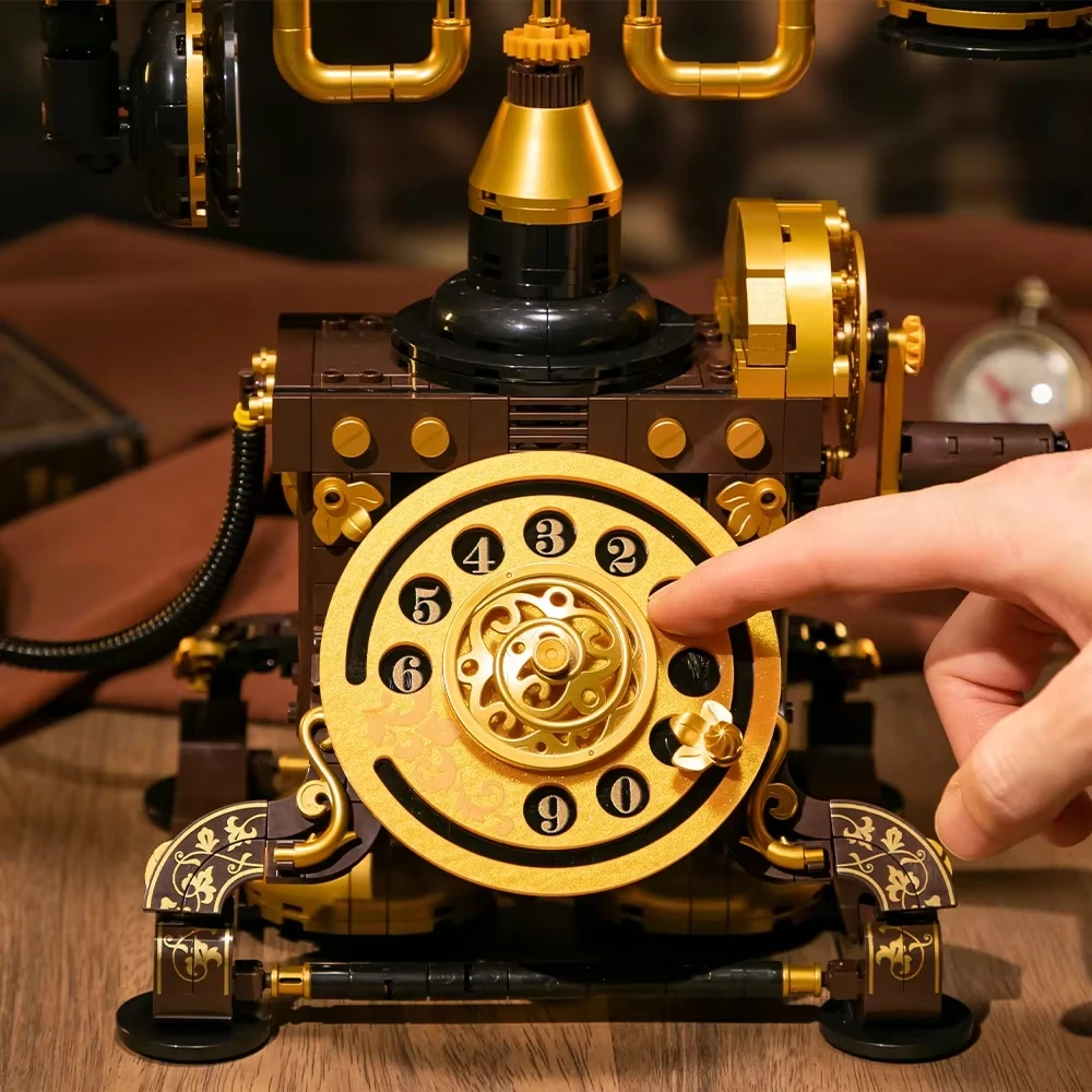 Kids Moc Bouwstenen Speelgoed Klassieke Creatieve Retro Telefoon Desktop Decoratie voor Kinderen Volwassenen Presenteert Verjaardag