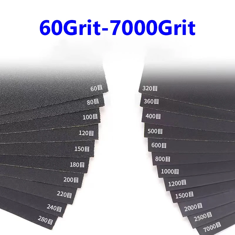 Polishing Sanding Wet/dry Abrasive Sandpaper 60Grit~7000Grit for Furniture Automotive. Craft Finish Polishing Sanding Paper