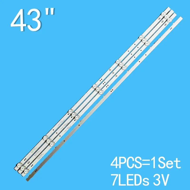 

4pcs/Set 3V 810mm LED Backlight Strip for Akai AKTV4329M MS-T430 MS-T430-3030-08A MC-32A06X 32A/321 MS-L3452 V2 PT430CT02-1 3BCX