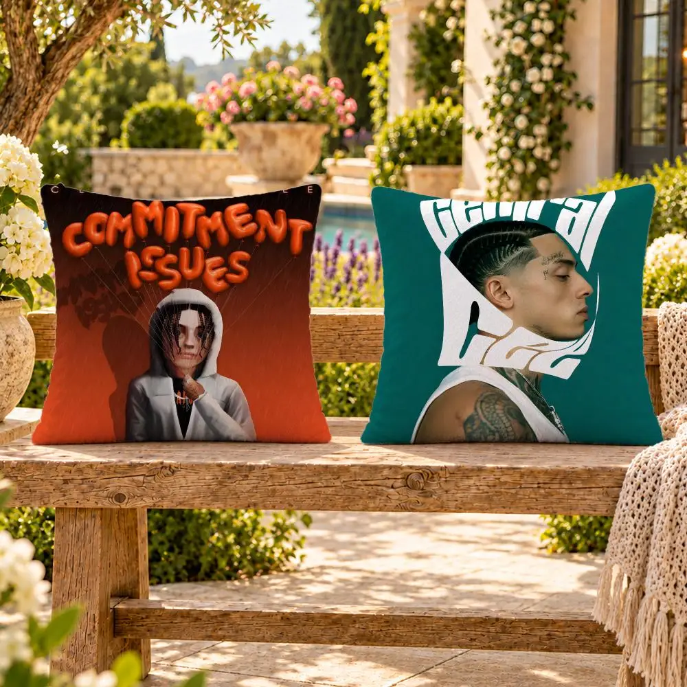 Rapper UK Drill Central Cee Cushion Cover Soft Plush Throw Pillow Cover Washable Sofa Bed Patio Chair Home Decor