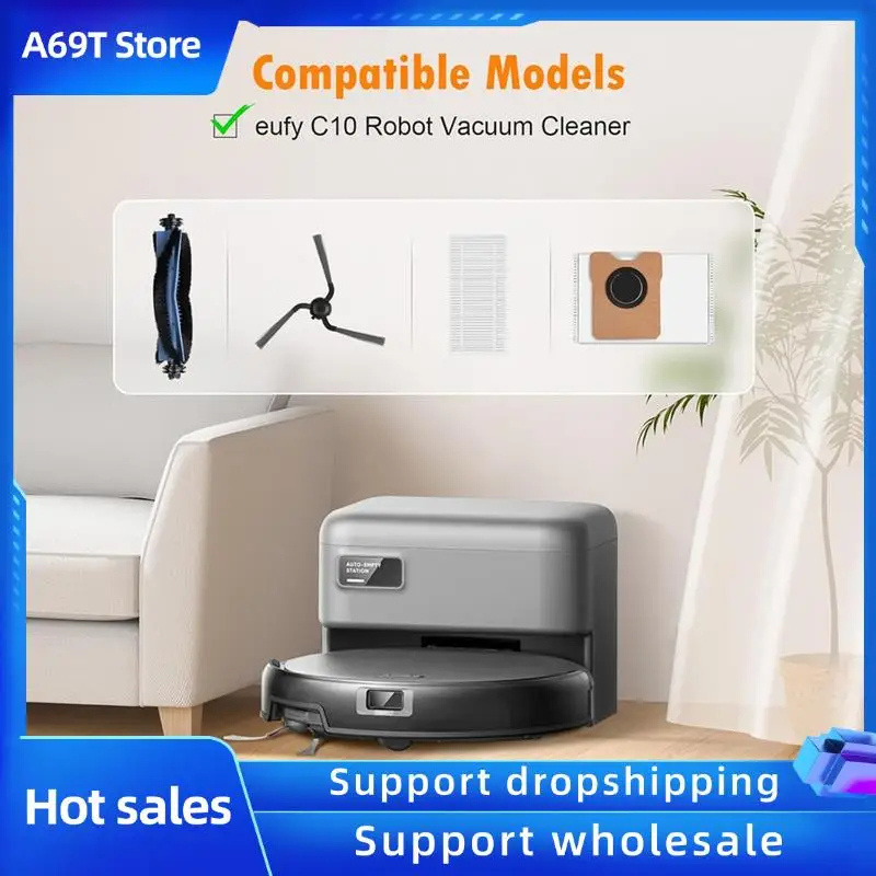 

A69T, комплект из 20 сменных аксессуаров, совместимых с роботом-пылесосом Eufy C10, совместимых с лучшими, как оригинальными аксессуарами